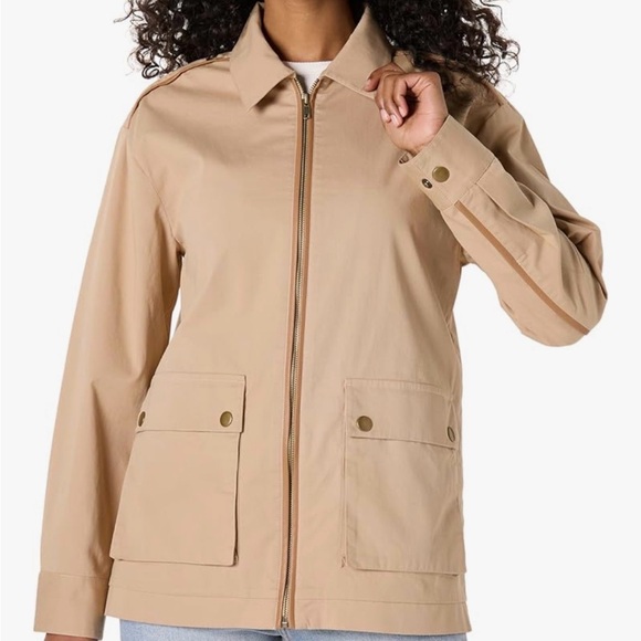 The Drop Jackets & Blazers - NWT (3XL) The Drop mikaylavaletti Irish Cream Faux Leather Moto Jacket